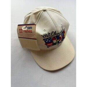 Vintage Hanes XXVI Olympiad 1996‎ Atlanta Olympic Games Hat OS Cream NWT